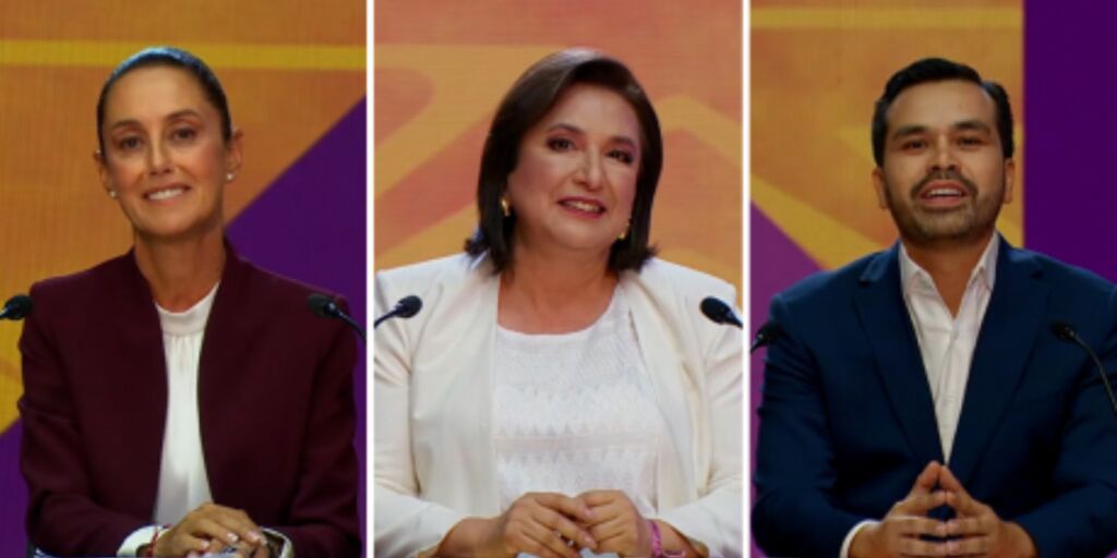 primer-debate-presidencial-México-7-abri-2024-claudia-sheinbaum-jorge-álvarez-máynez-xóchitl-gálvez-memes-ataques-propuestas